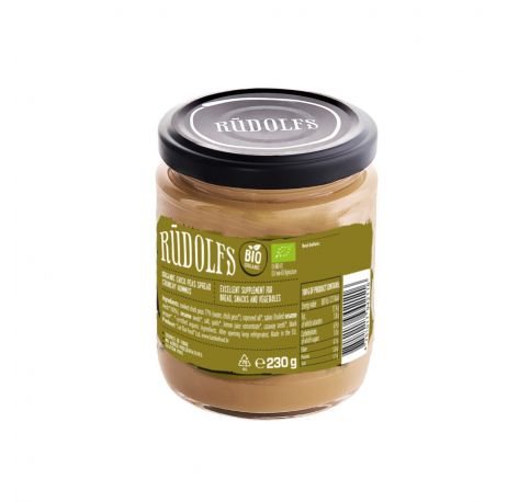 Rudolfs Organic Crunchy Hummus Vegetable Spread, 230g Carton (6 Bottles)