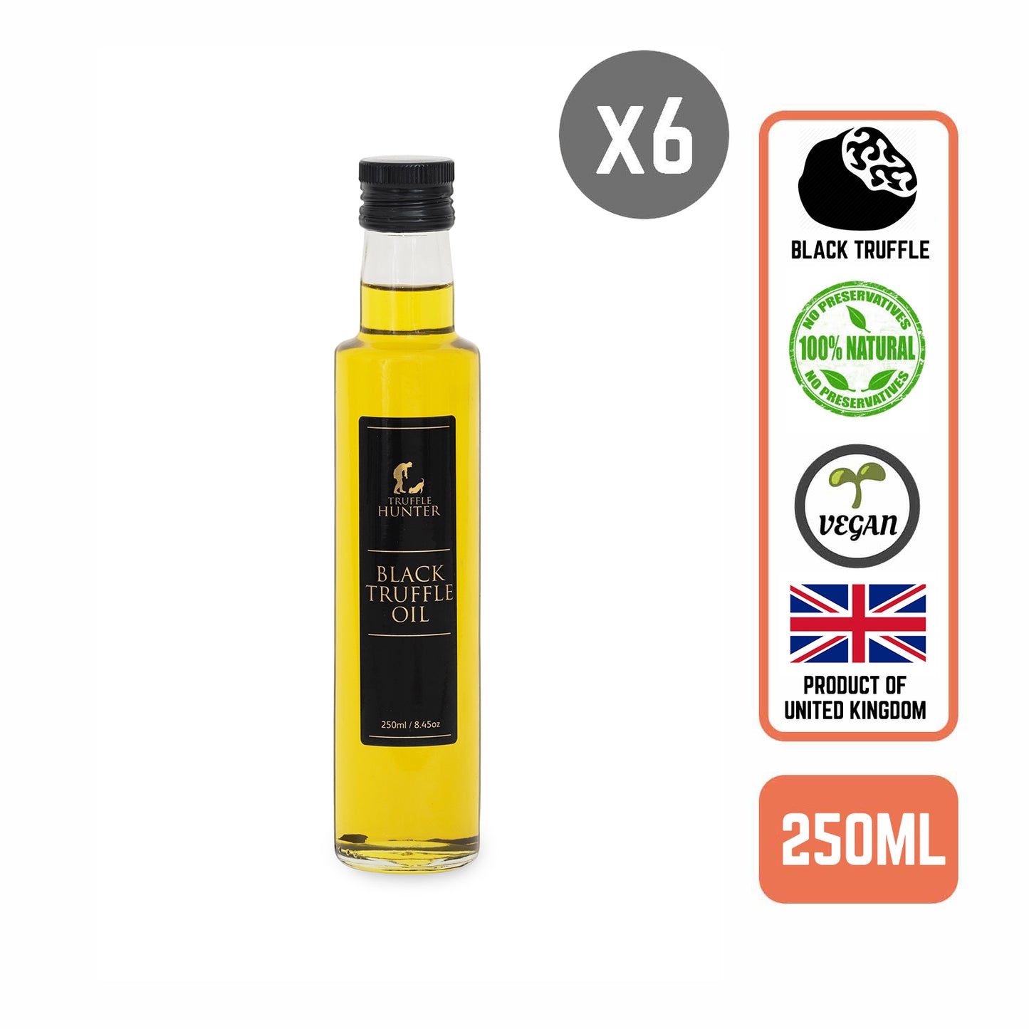 Truffle Hunter Black Truffle oil, 250ml Case (6 Btl)