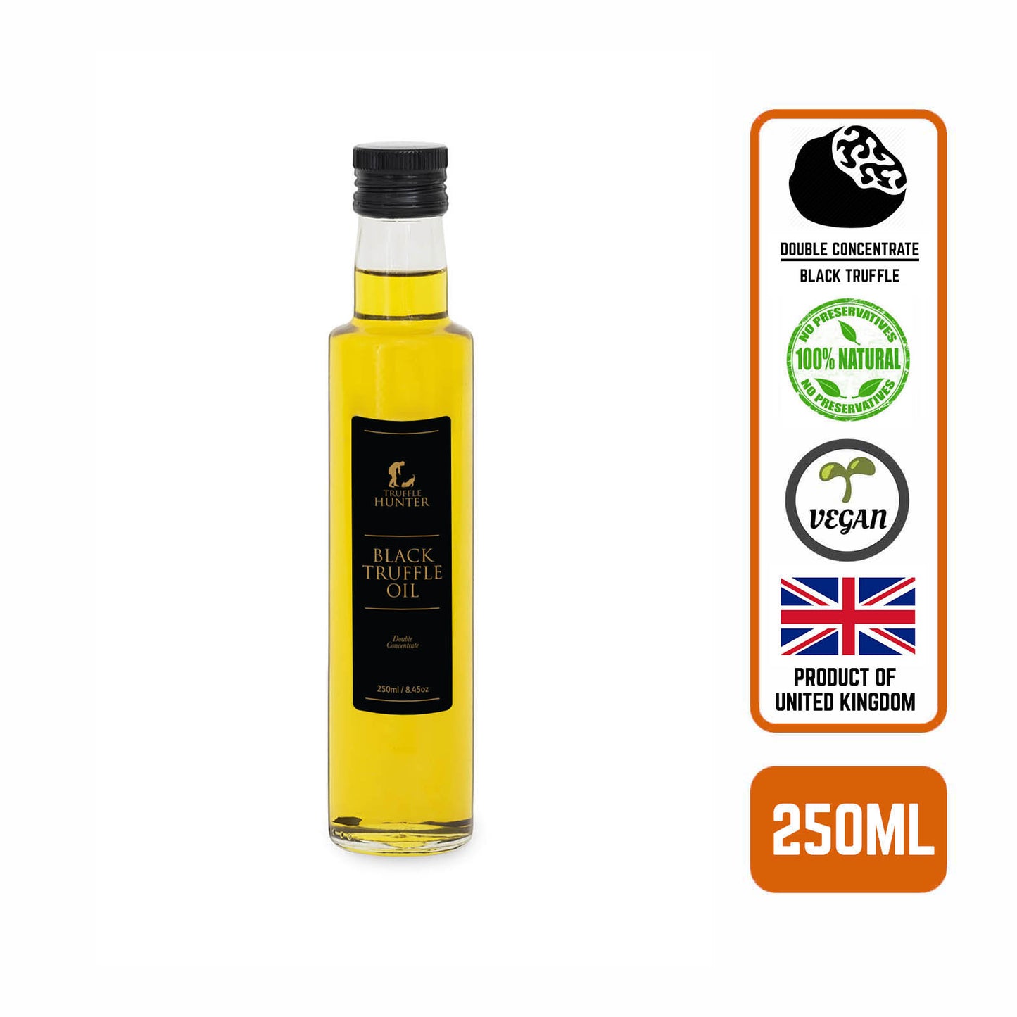 Truffle Hunter Black Truffle oil, 250ml - Double Concentrate Case (6 Btl)