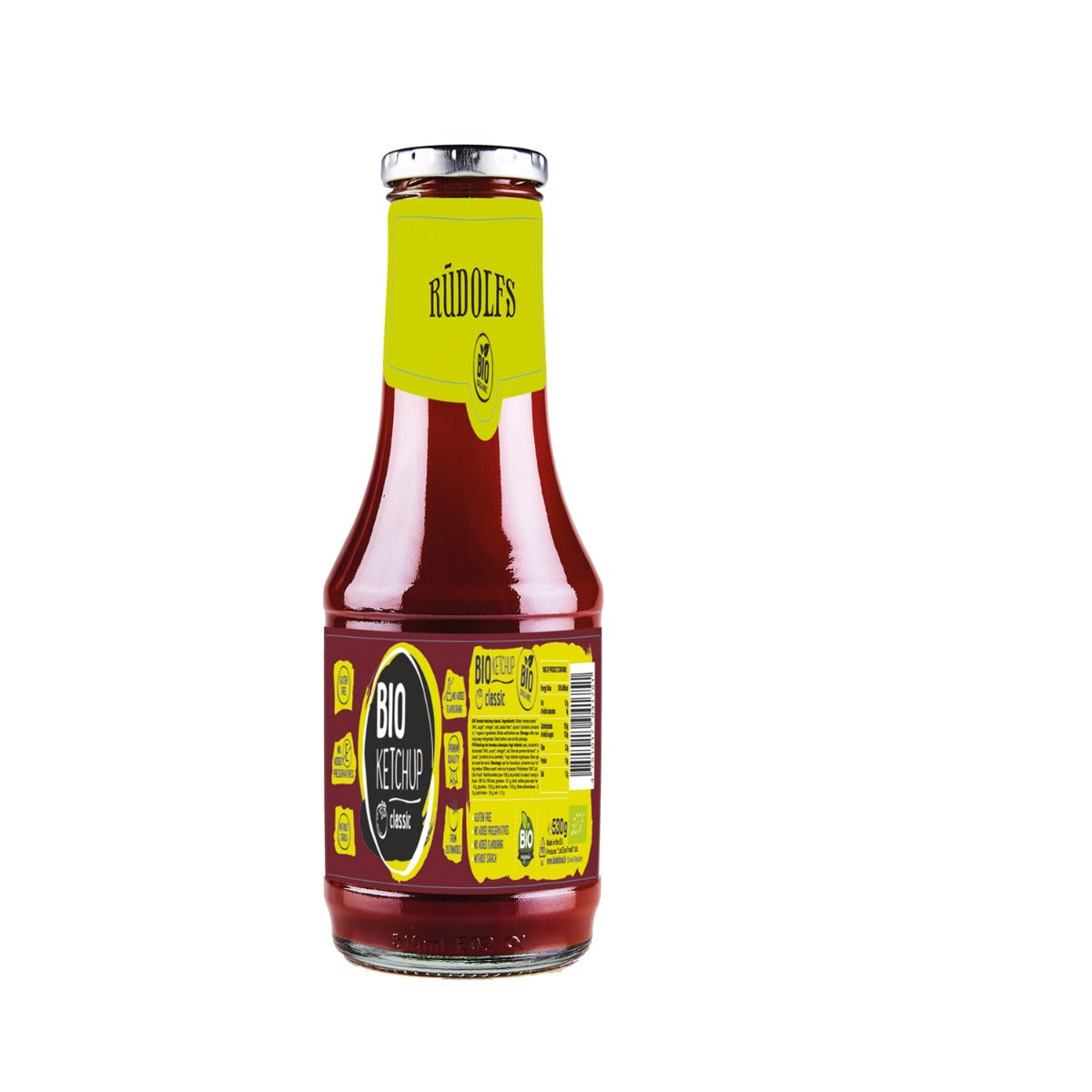 Rudolfs Organic Tomato Ketchup - Classic, 530g (6 pcs)