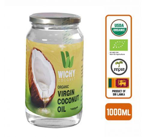 Organic Coconut Oil - Virgin Cold Pressed, 1L Case (6 Btl)