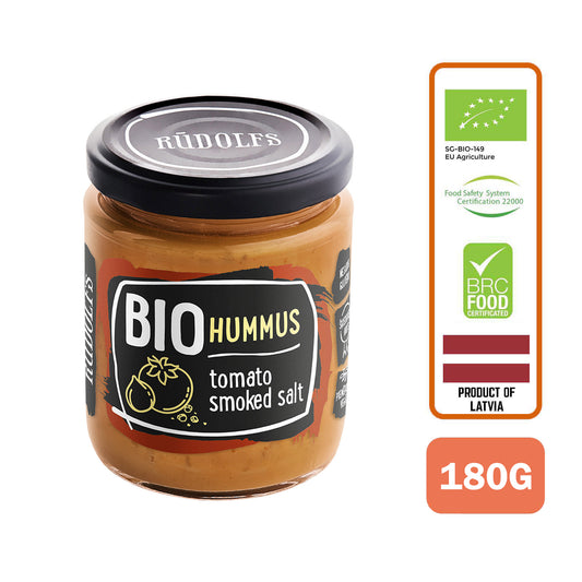 Rudolfs Organic Hummus with Tomato & Smoked Salt, 180g
