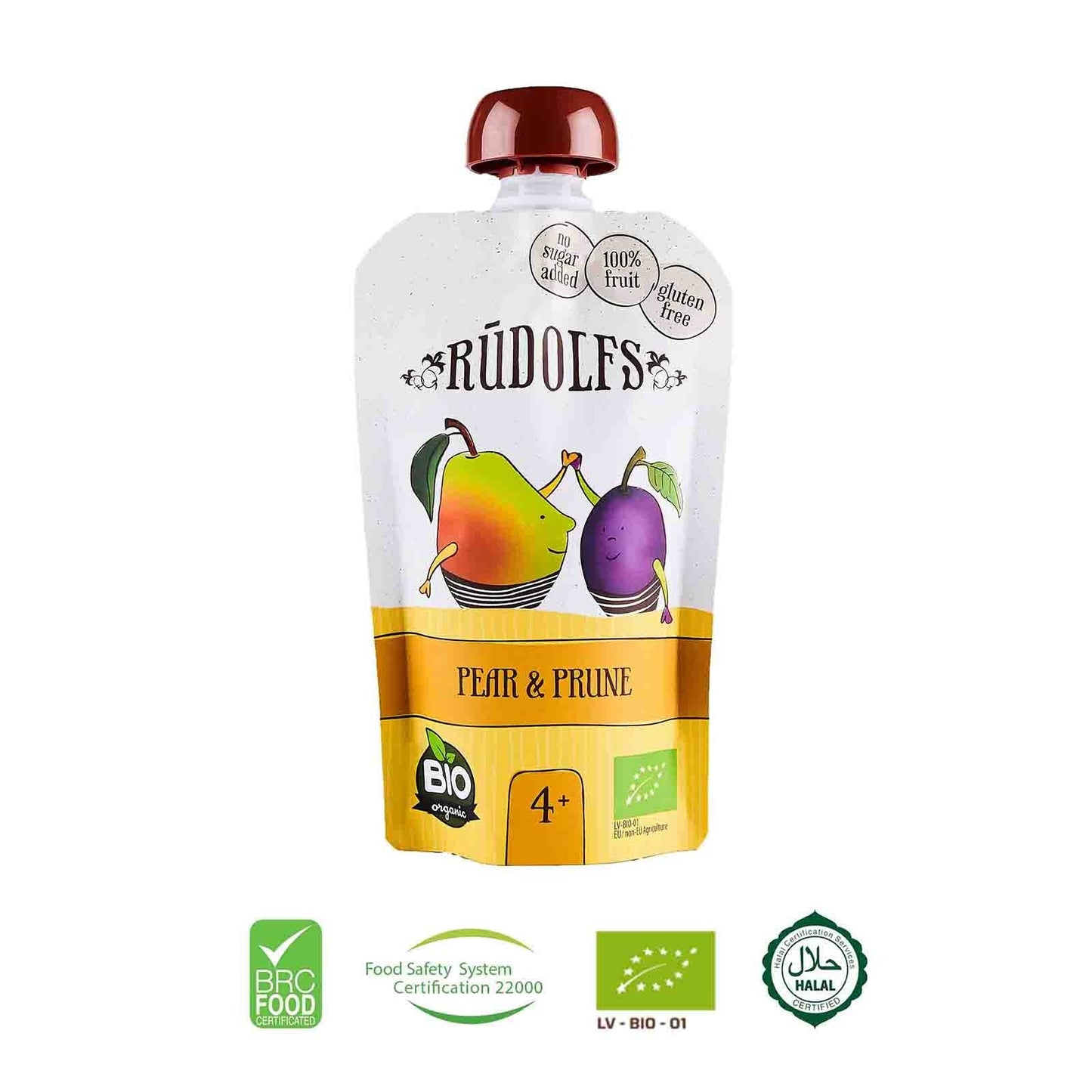 Rudolfs Organic Pear & Prune 4+ Months