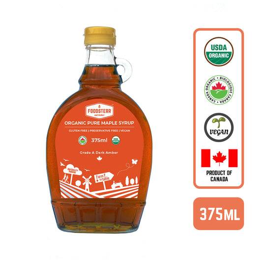 Foodsterr Organic Maple Syrup, 375ml Case (12 Btl)