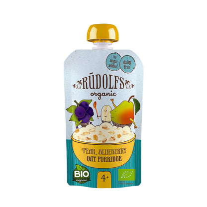 Rudolfs Baby Organic Pear Blueberry Oat Porridge 4+ Months
