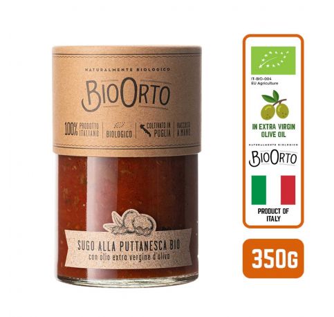 BioOrto Organic Pasta Sauce - Puttanesca, 350G (6 btls/case)