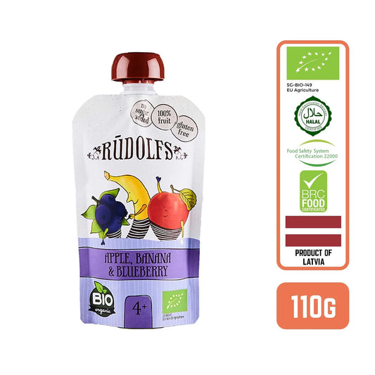 Rudolfs Organic Apple, Banana & Blueberry 4+ Months